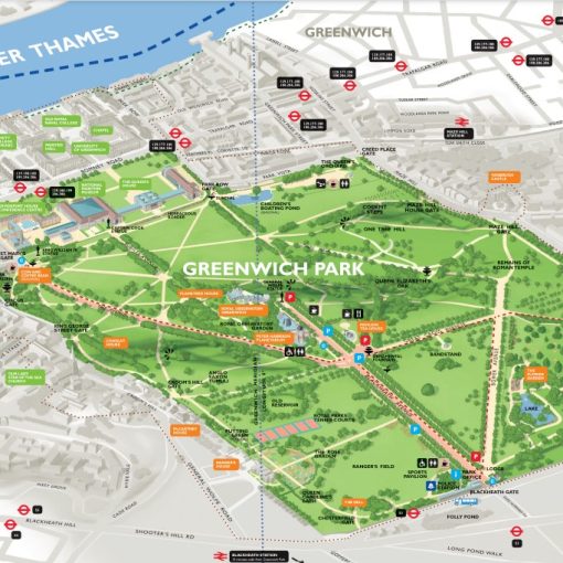 Greenwich Park Map London